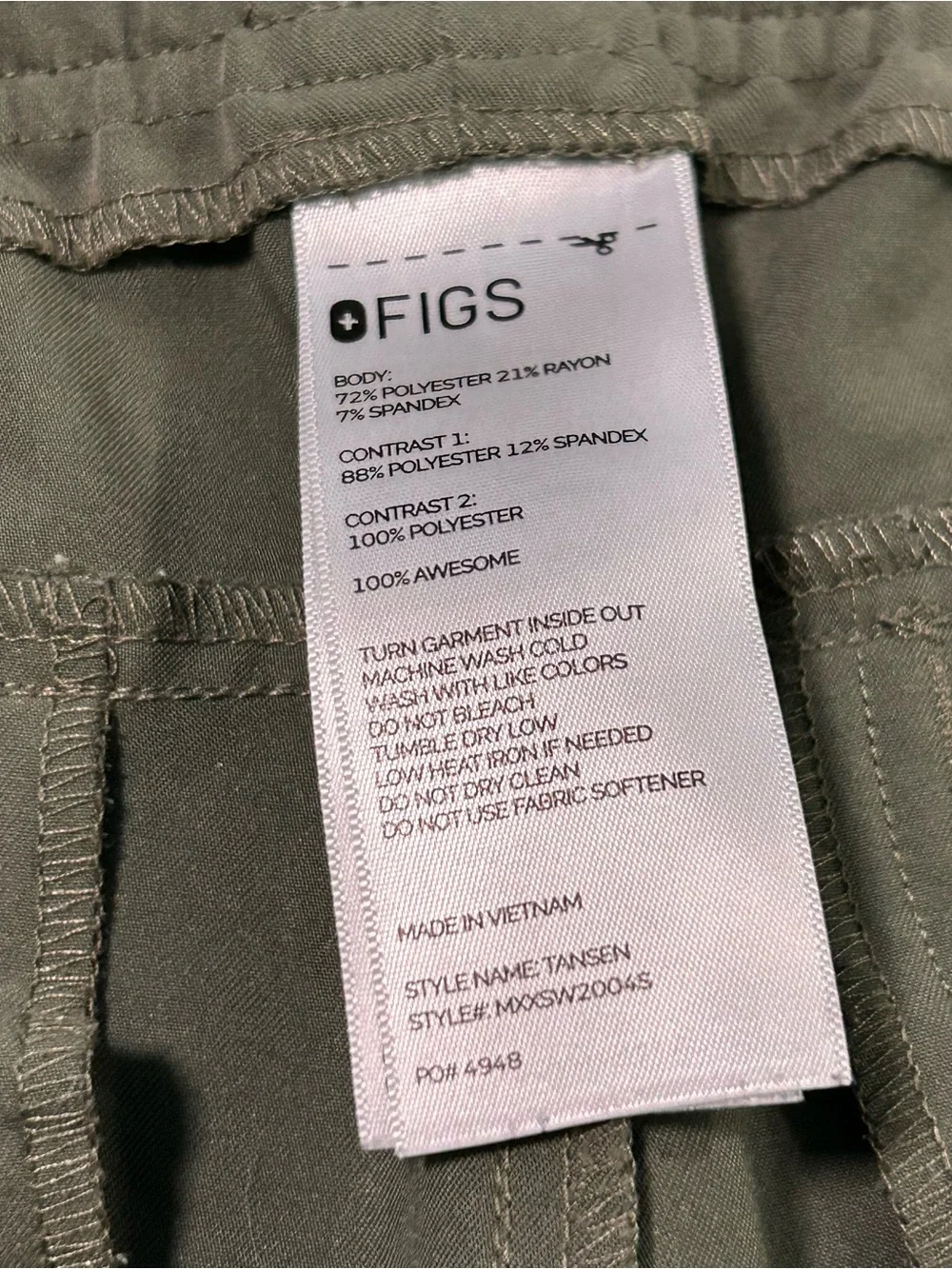 FIGS Scrub Set Mens L Top XXL Short Bottom Tansen Jogger Medical Uniform‎ Green